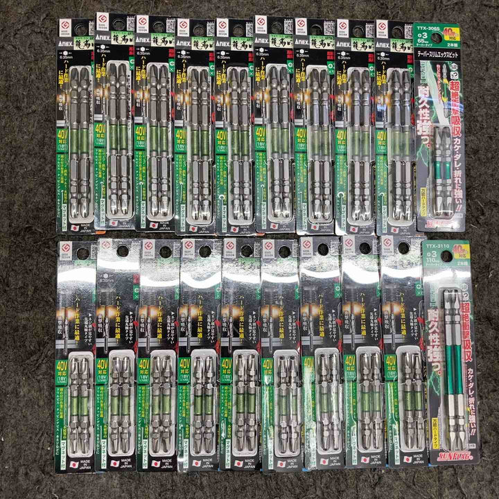【未使用品】 ベッセル/ANEX/新亀製作所 インパクトビット(+3) 38パック 2本入 (計76本) 18V・40V対応 【鴻巣店】