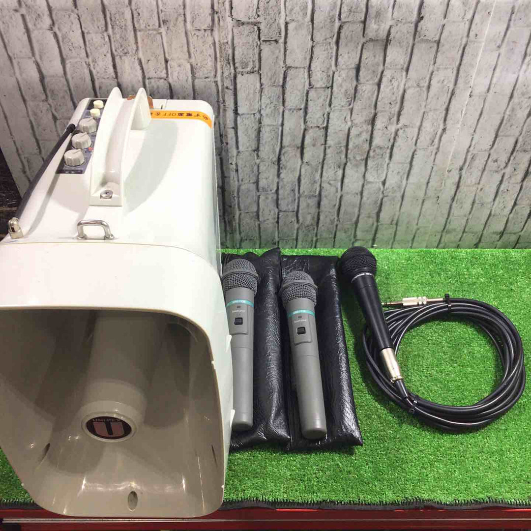 ▼ユニペックス  メガホン TWB-300 無線マイク、有線マイク付き【川口店】