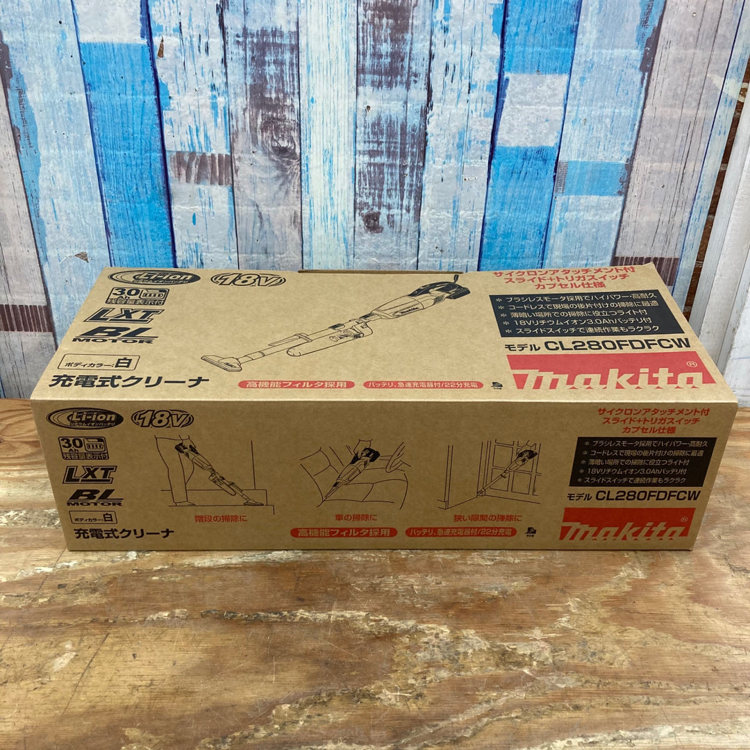 ▼マキタ/makita 18V充電式クリーナ CL280FDFCW 店頭展示品 サイクロンアタッチメント付き【柏店】