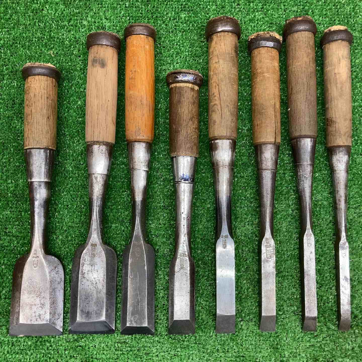 【中古・現状品】 鑿 のみ 左賴光 左頼光 ＊8本組 【鴻巣店】