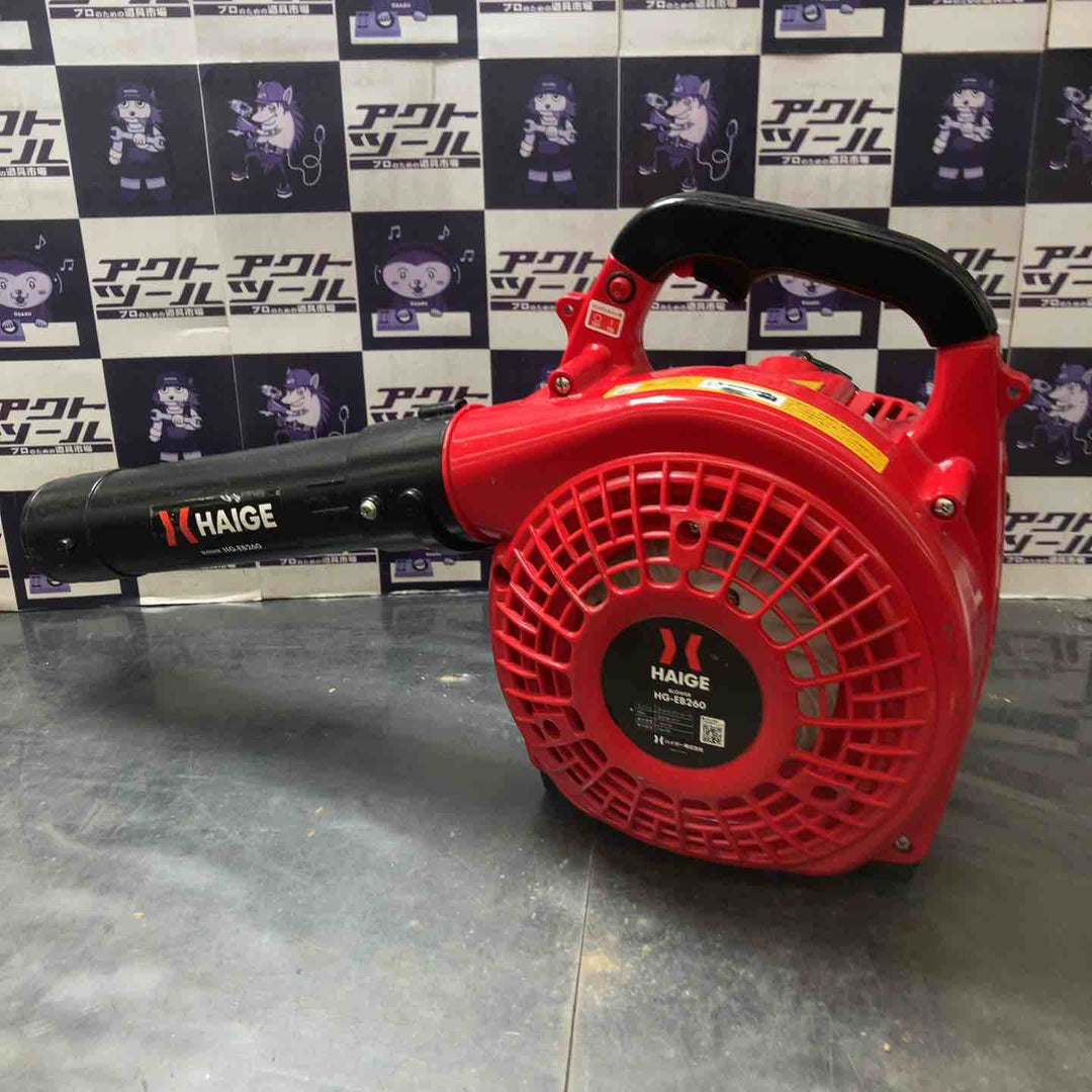 【中古品】HAIGE ブロアー エンジン ブロワー ハンディ ブロワ 落ち葉集め 送風機 26cc 2ストローク HG-EB260【所沢店】