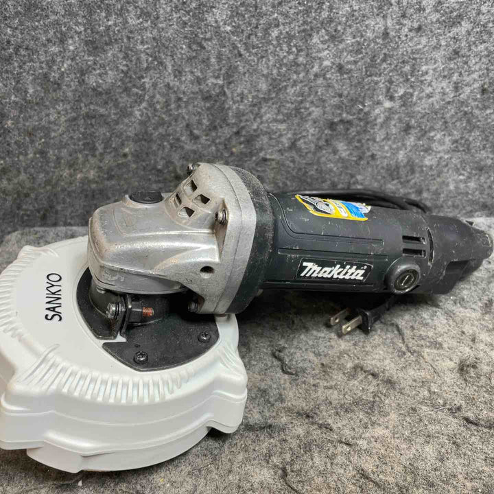 マキタ(makita) 100mmディスクグラインダ 9539B 三京ダイヤモンド 集じんアタッチメントクリーン太くん付き【桶川店】