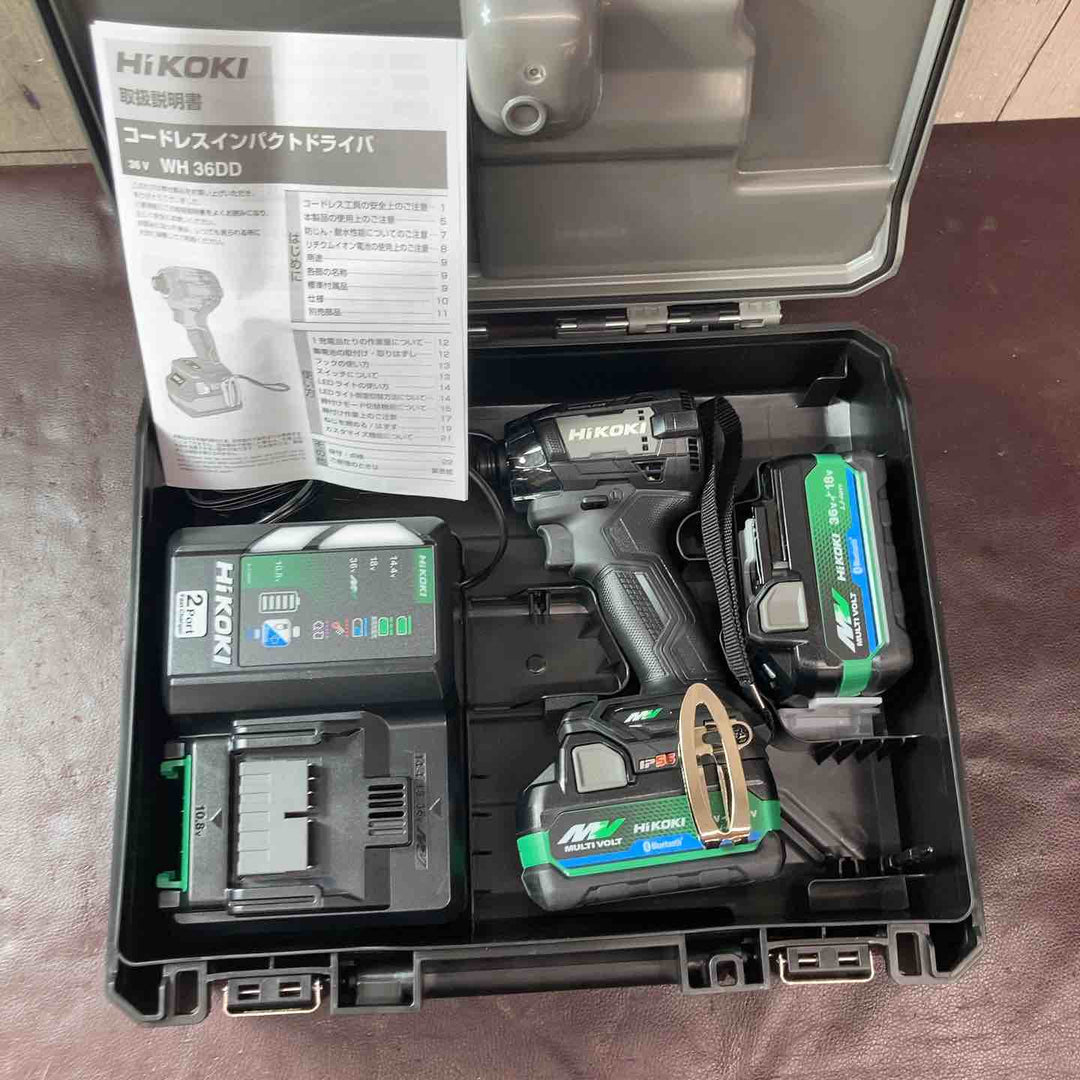 【未使用(店頭展示品)】ハイコーキ(HIKOKI ※旧:日立工機) コードレスインパクトドライバ ストロングブラック WH36DD(2XHBSZ)【東大和店】