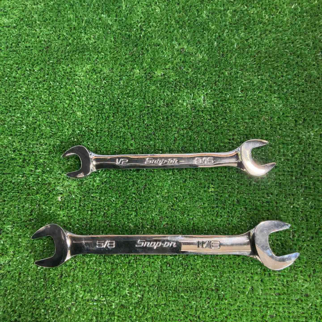 スナップオン(Snap-on) オープンエンドレンチ 2本セット V02022B(5/8・11/16)・V01618B(1/2・9/16)【八潮店】
