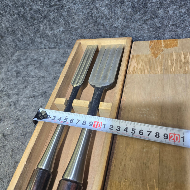 【美品】のみ勝 突き鑿 2本組 大工道具 のみ 鑿【桶川店】