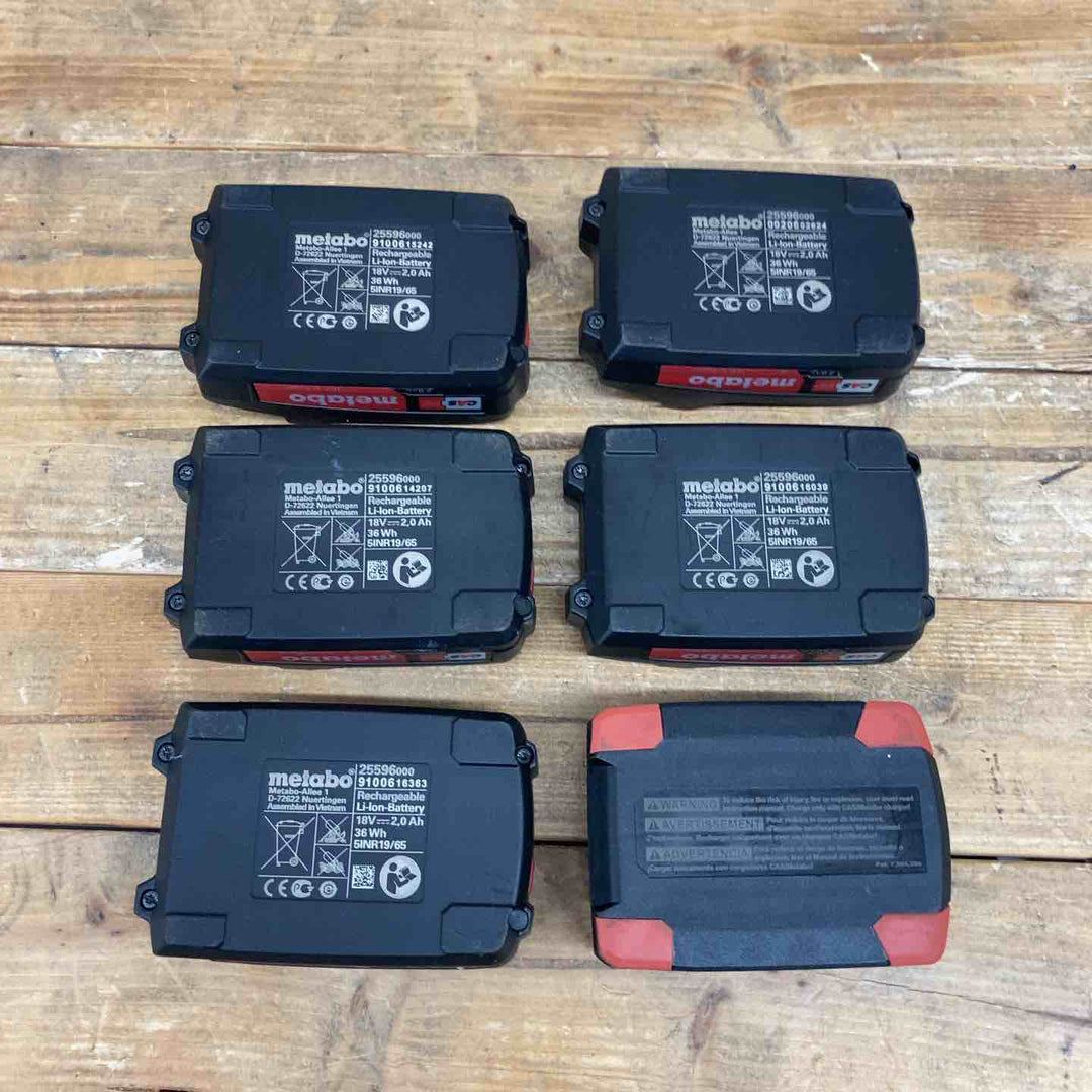 【超お得】 【中古品】 metabo メタボ (日立工機：ハイコーキ) SB18LTXBLI 18V 振動ドリルドライバー バッテリー6個付属 ドイツ製 DIY 【東大和店】