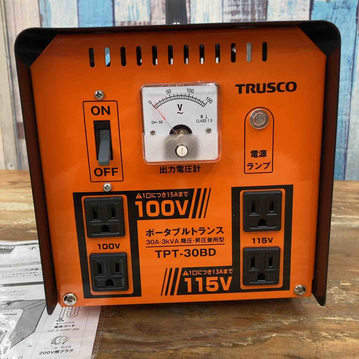 【未使用品】◇トラスコ(TRUSCO) ポータブルトランス TPT-30BD 電源コード・コンセント欠品【柏店】