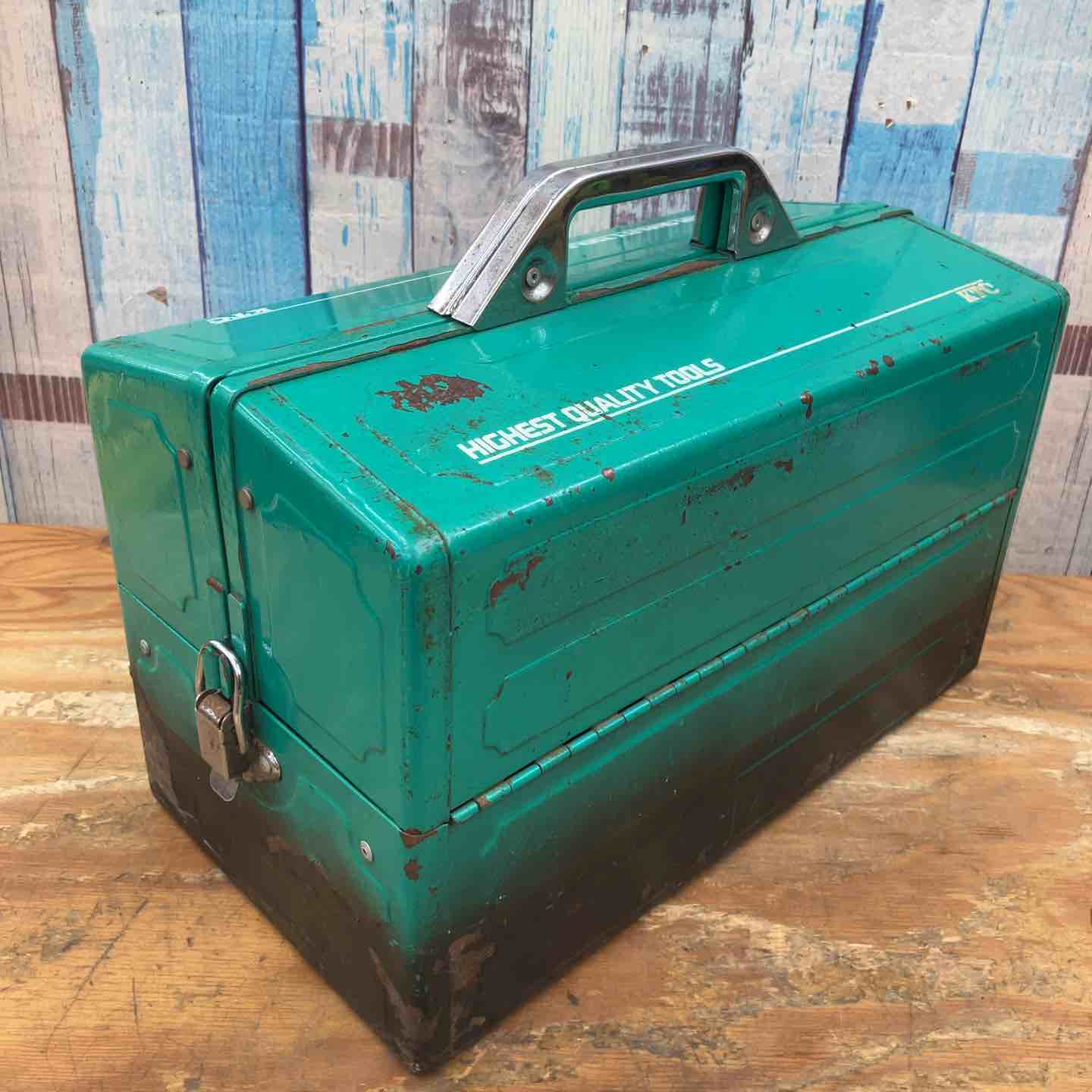 中古品】KTC 工具箱 工具セット ツールセット 両開き メタルケース【柏