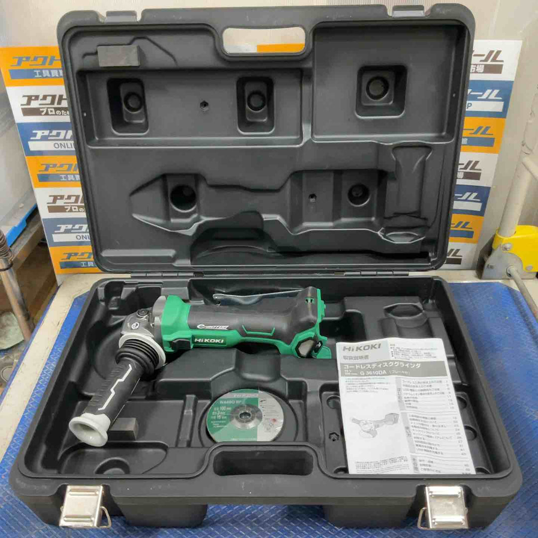 ★ハイコーキ(HIKOKI ※旧:日立工機) 100mmコードレスディスクグラインダ G3610DA(NN)【草加店】