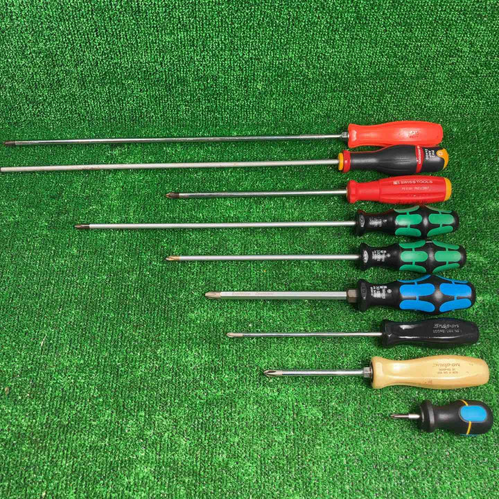 FACOM(PH2 ANP 2×400)、PB(PB8190:PH2×200/7)、HAZET、Snap-on(SDDP61、SDDP42)、MAC(DG22)、wera(50SPH、350PH×2)、HAZET(801KPH1)プラスドライバーセット