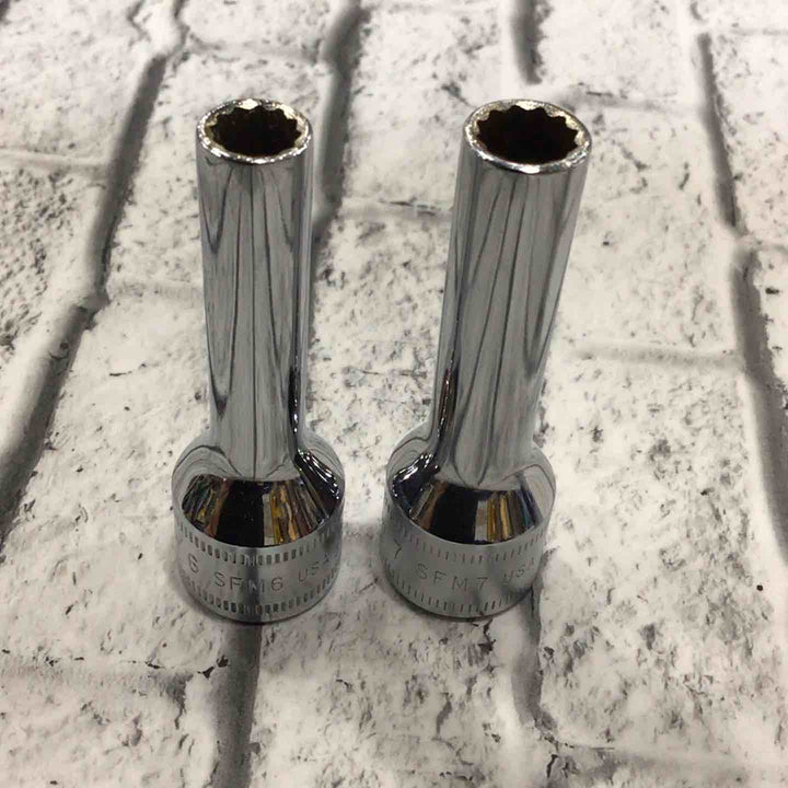 スナップオン(Snap-on) 3/8ディープソケット5点セット SFMシリーズ 新旧ロゴ混ざり 【川口店】
