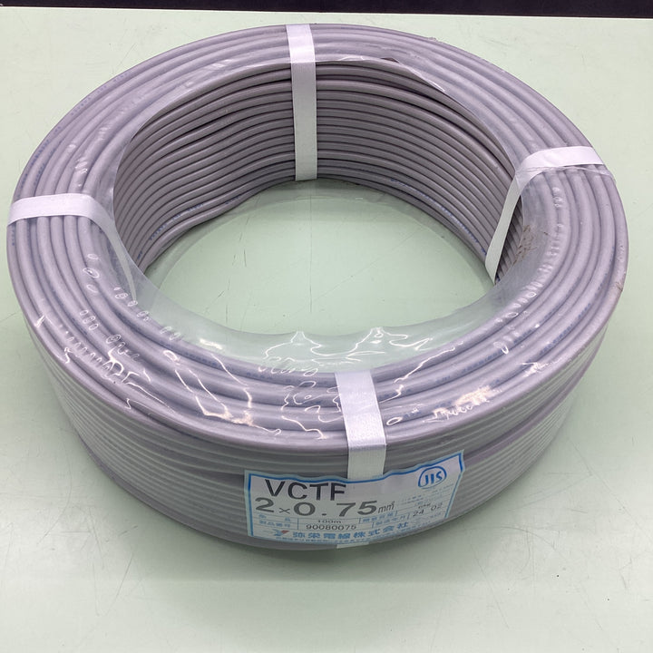 弥栄電線　VCTF ビニルキャブタイヤ丸形コード2C　0.75【越谷店】