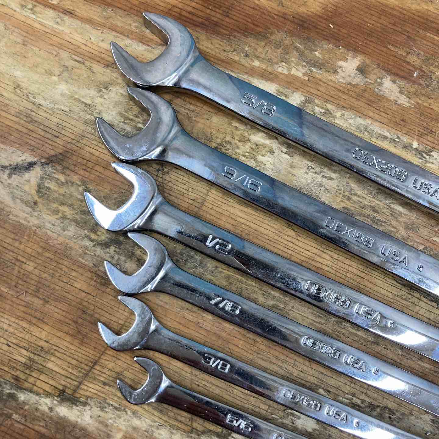 ◇Snap-On オフセットコンビネーションレンチ13本セット(インチ) OEX32B～10B【柏店】 スナップオン(Snap-on) コンビネーションレンチセット OEX10B・12・14