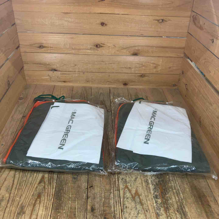 マックス(MAC GREEN) 防護チャップス チェンソー作業用防護服 Mr.FOREST MT536 オリーブXオレンジ Lサイズ 2点セット【所沢店】