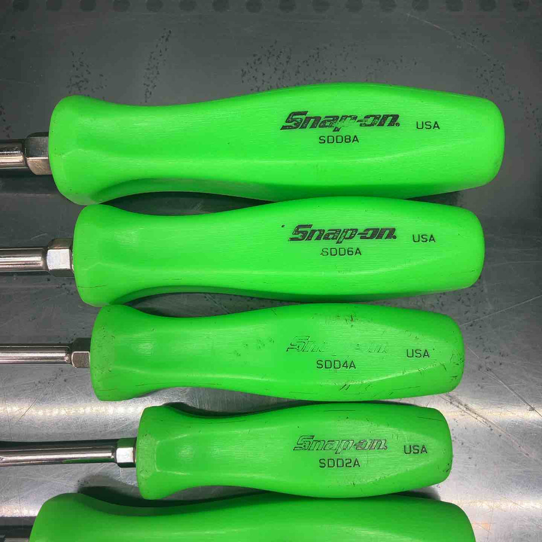 ◇Snap-on (スナップオン) 旧グリップ ドライバーセット 限定品 グリーン 緑 SDDX70AG【川越店】