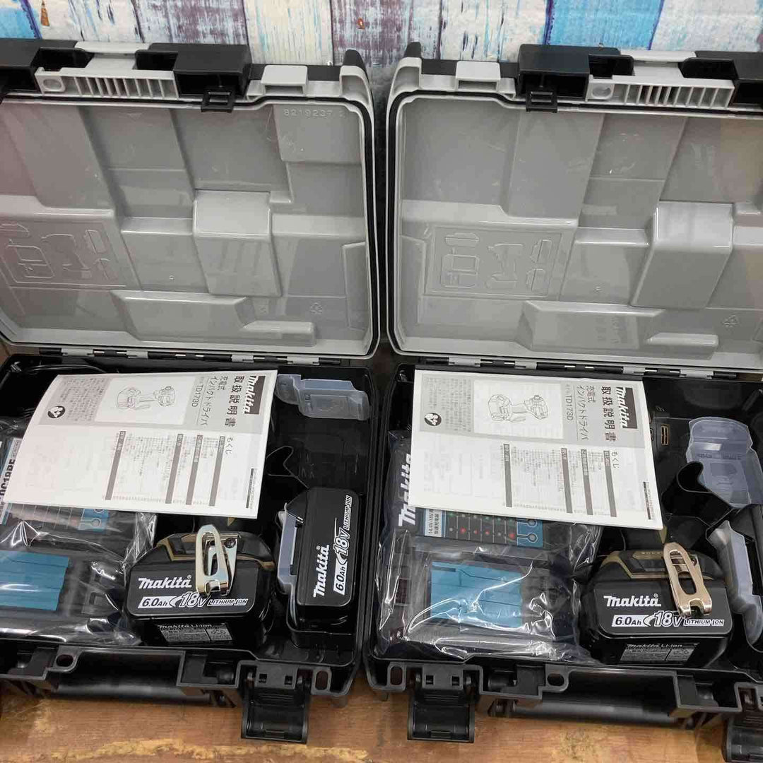 【未使用品】★マキタ(makita) コードレスインパクトドライバー TD173DGXAB 4台セット まとめ売り ブラウン 純正 18V【柏店】