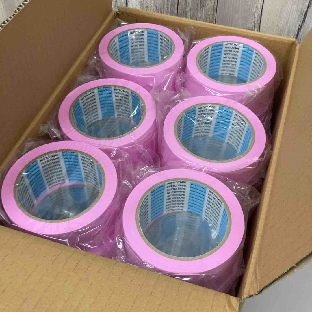 ▼日東電工(Nitto)床養生テープ さくら色 No.397 30巻 1箱 50mm×25ｍ 長期保管品⑤【戸田店】