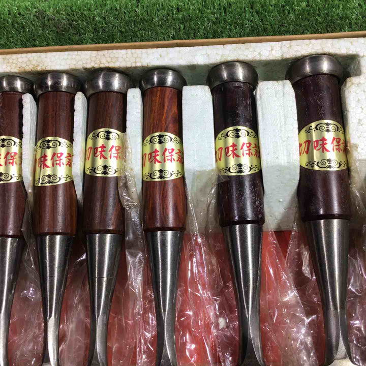 市光 別誂追入組鑿 10本組 朱丹柄 三ツ裏 【川口店】