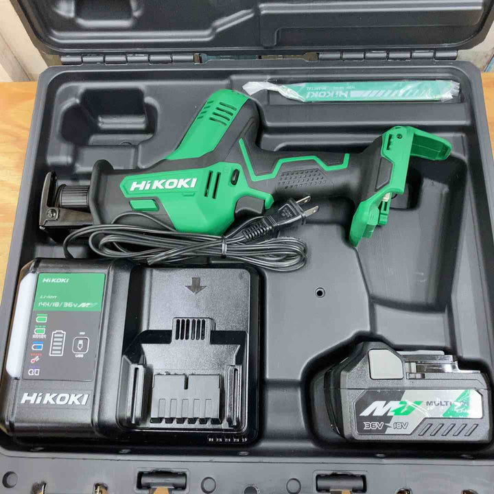 【美品】★ハイコーキ(HIKOKI ※旧:日立工機) コードレスセーバーソー CR18DA(XP) 18V セット【柏店】