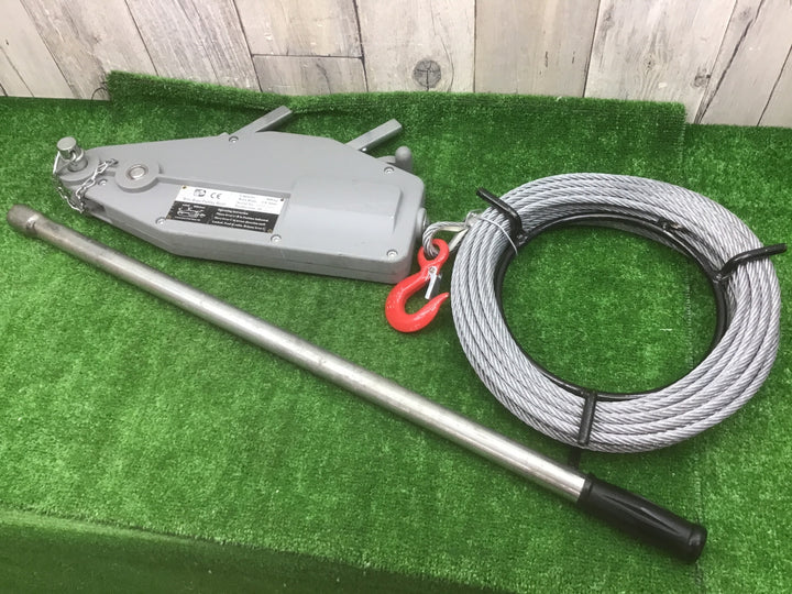 CEマーク　GS規格　チルホール ハンドウィンチ800kgタイプ　ワイヤー付き【富山店】●吊福
