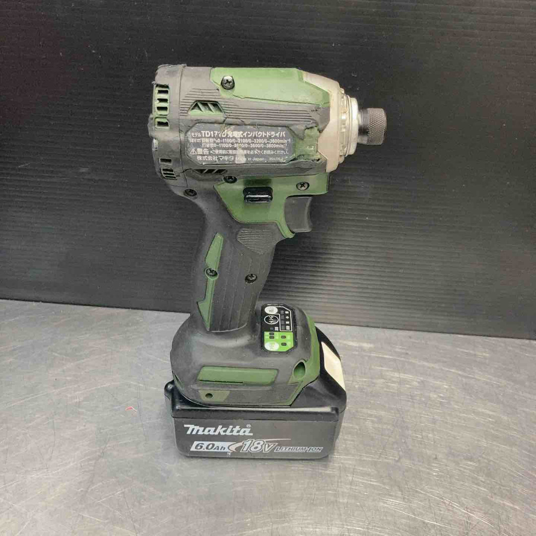 【中古品】 マキタ(makita) 充電式インパクトドライバ TD171DZAG 18V6.0Ahバッテリー1個付属 【東大和店】