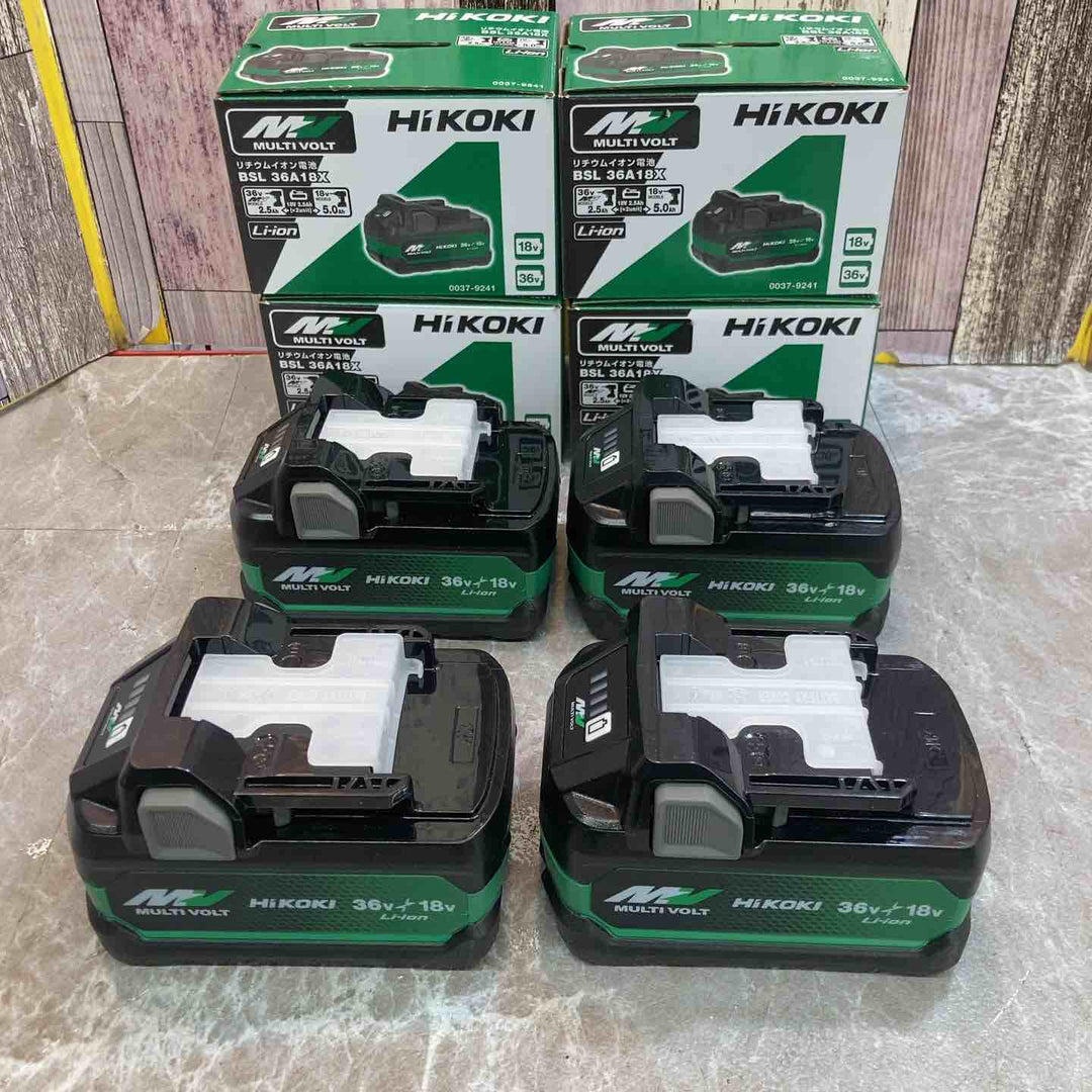 【未使用品】【純正】4個セット HiKOKI ハイコーキ マルチボルト リチウムイオンバッテリー 36V 2.5Ah BSL36A18X【八潮店】