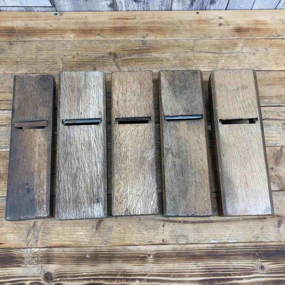 【中古品】 久光、源助之、長之次？、荒？、作者不明、鉋5個セット 鉋 かんな カンナ 和工具 大工道具 鑿 のみ 鋸 のこ 【東大和店】