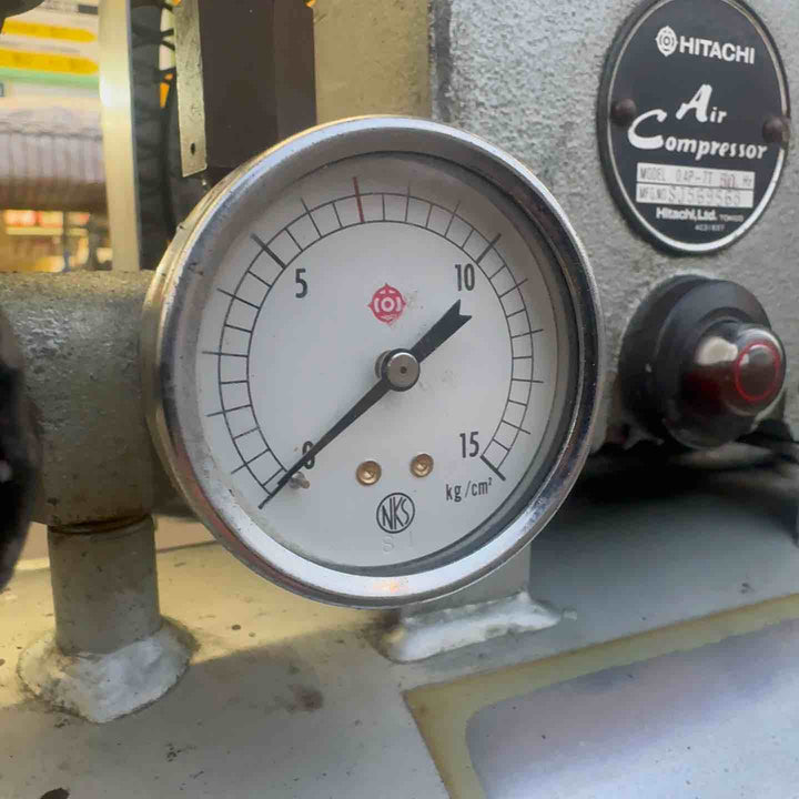 【中古・店頭受取り限定】 日立 38Lベビコン エアコンプレッサー 0.4P-7T 動力/三相・200V 50Hz 【桶川店】