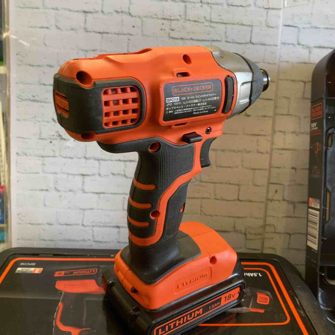ブラックアンドデッカー(BLACK+DECKER) 18Vインパクトドライバー・ドリルドライバー　BPCI18とBDCDD186K　【町田店】