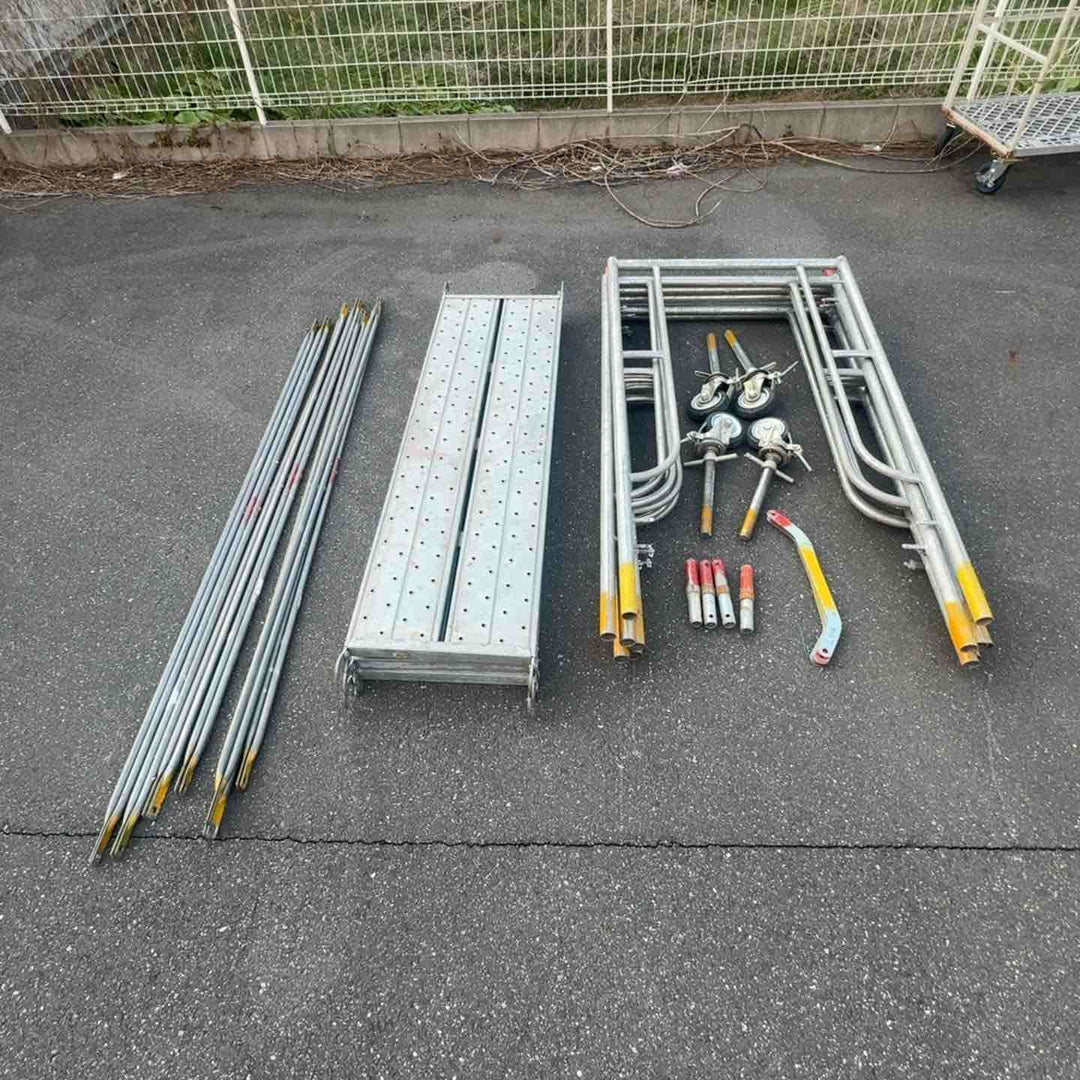 【サマーセール！店頭受取り限定・中古】 ビティ足場 3段移動式高所作業台 枠組足場 ビテ足場 【桶川店】