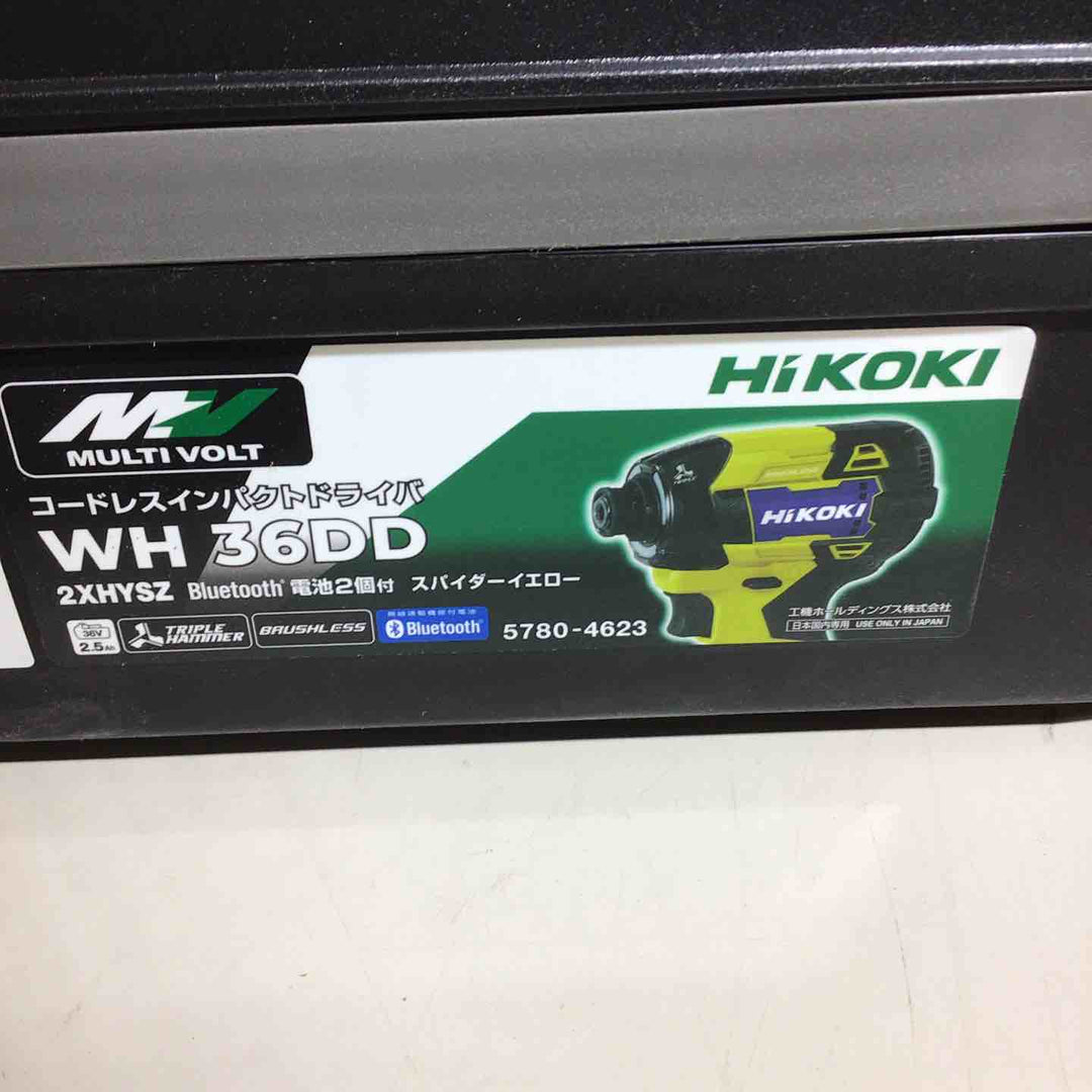 ★ハイコーキ(HIKOKI ※旧:日立工機) コードレスインパクトドライバ スパイダーイエロー WH36DD(2XHYSZ)【戸田店】