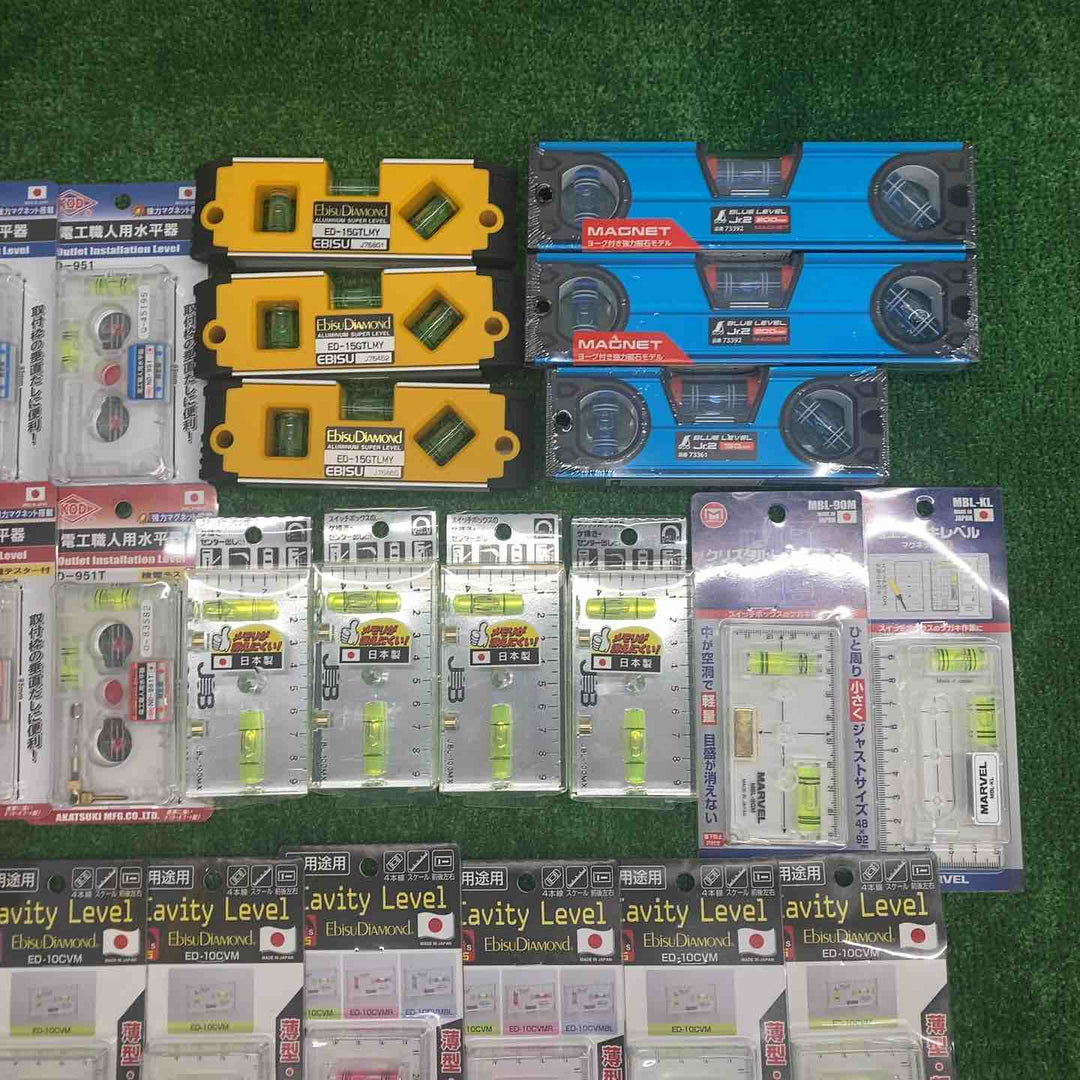 ▼18go【未開封/送料無料】水平器 磁石モデル マグネット付き 40個まとめ売り エビスダイヤモンド KOD シンワ等【川越店】