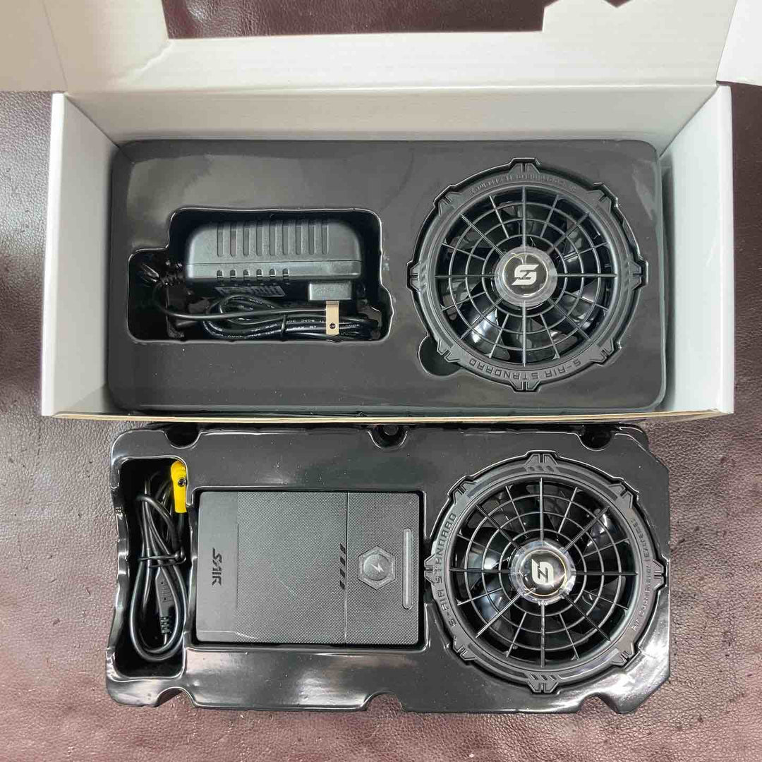 【中古美品】シンメン 空調ウェア用 12Vファンバッテリーフルセット SA-20(ブラック 12V) 2台まとめセット【東大和店】