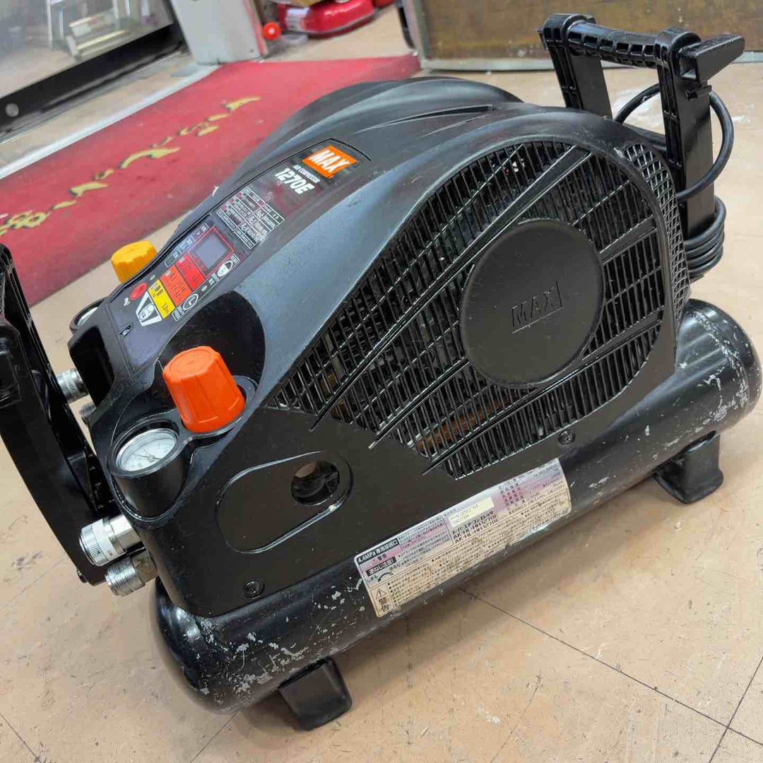 ★マックス(MAX) エアコンプレッサー AK-HL1270E_ブラック 建築 建設 常圧 高圧 一般圧 4口 充填 【草加店】