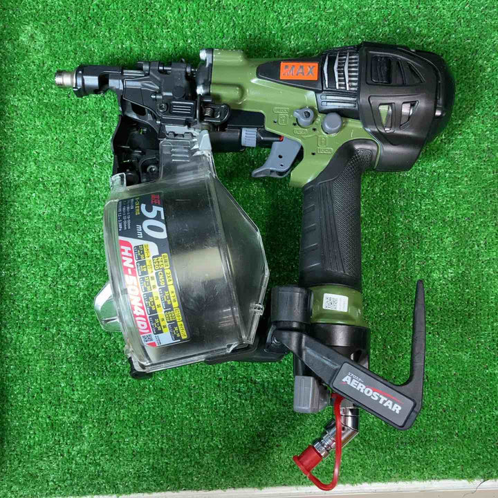 ★マックス(MAX) 高圧エア釘打ち機 HN-50N4(D)_ミリタリーグリーン【岩槻店】