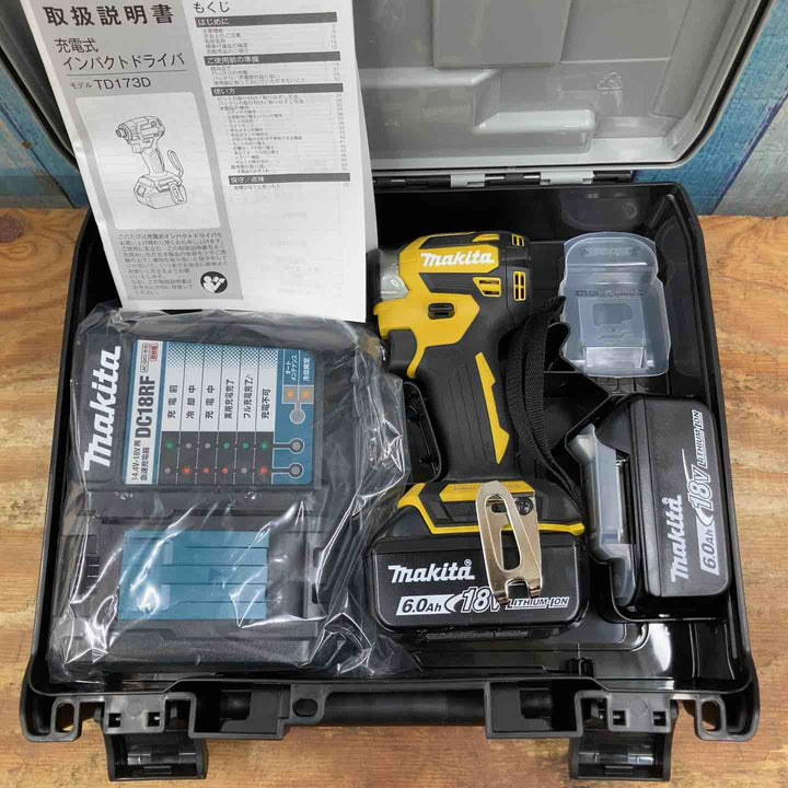【未使用品】純正 マキタ makita コードレスインパクトドライバー TD173DGXFY 18V フルセット 限定色 イエロー【柏店】
