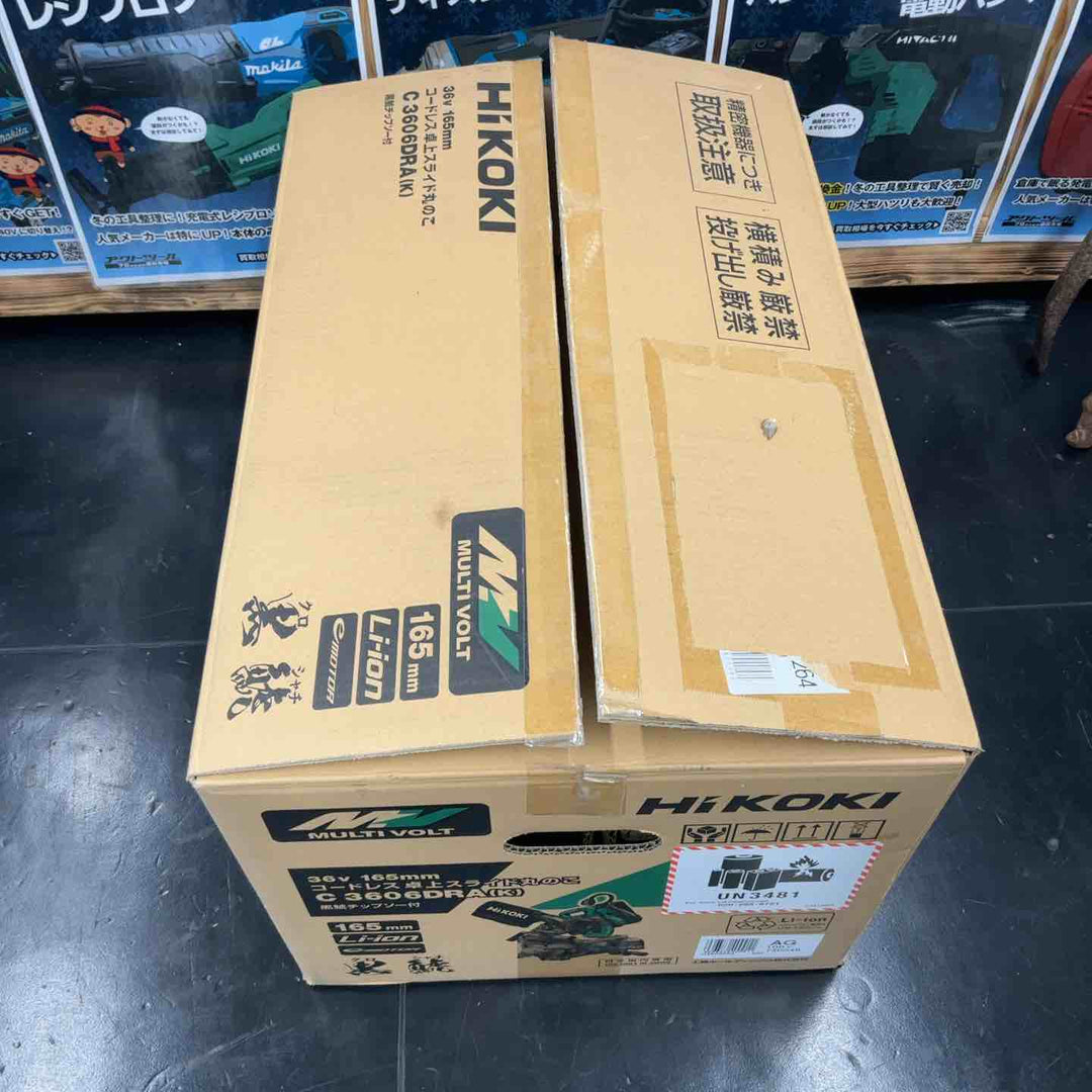 【未使用品】 HiKOKI(ハイコーキ) 旧日立工機 コードレス卓上スライド丸のこ 36V マルチボルト  刃径165mm  C3606DRA(K)(XPS)【藤沢店】
