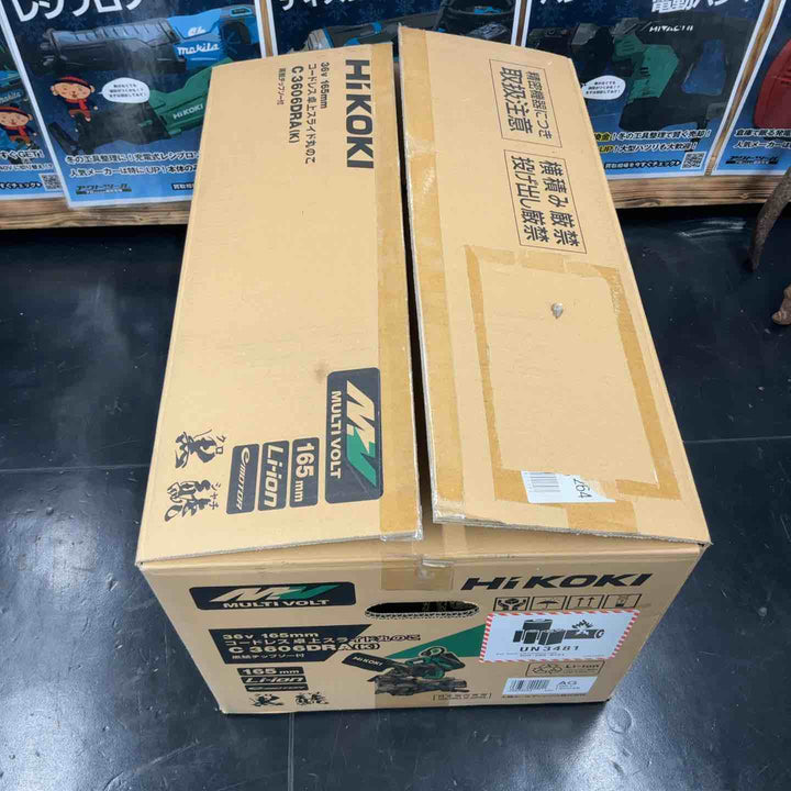 【未使用品】 HiKOKI(ハイコーキ) 旧日立工機 コードレス卓上スライド丸のこ 36V マルチボルト  刃径165mm  C3606DRA(K)(XPS)【藤沢店】