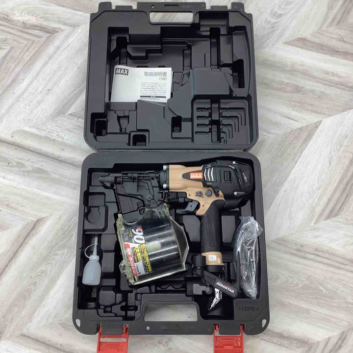 ★マックス(MAX) 高圧エア釘打ち機 HN-90N6(D)_サンドベージュ【越谷店】