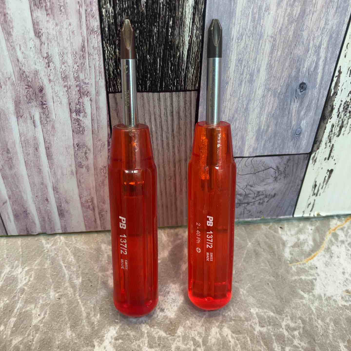 【PB SWISS TOOLS】短軸ドライバー　137/2　プラスNo.2　2本セット　廃版希少品【八潮店】