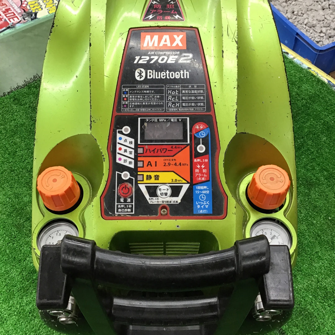 【中古】 マックス (MAX) 高圧専用エアコンプレッサー AK-HH1270E2 限定色 ブライトグリーン 【桶川店】