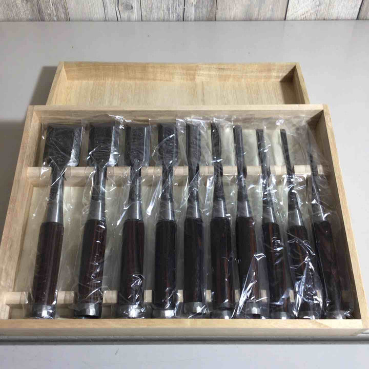【未使用品】越秀 鑿 墨流し 10本組 鑿 鉋 大工道具【戸田店】