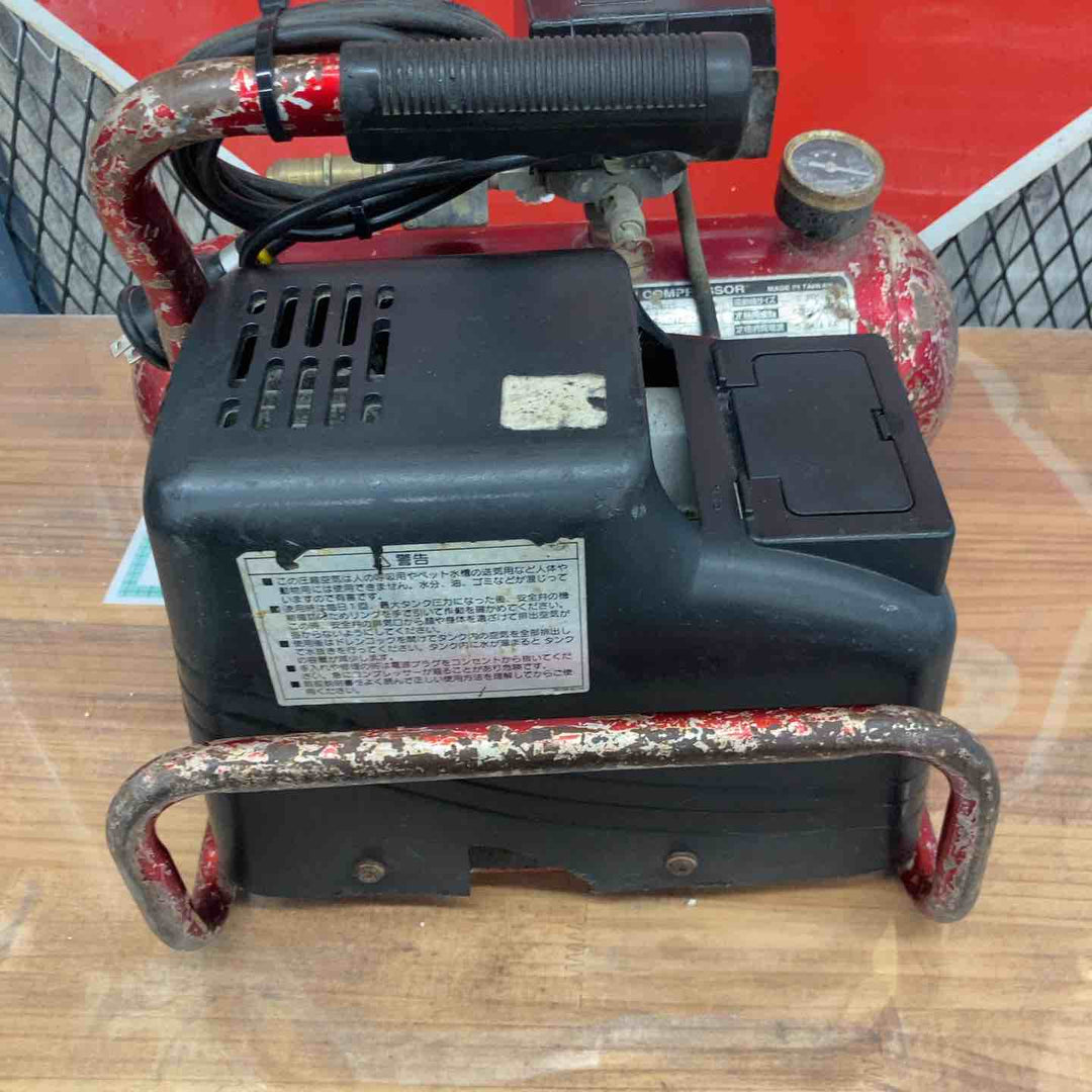 【ジャンク品】◇藤原産業 (SK11) オイルレス エアーコンプレッサー SR-045 タンク容量 4L SR-L04SPT-01 保証なし【八潮店】