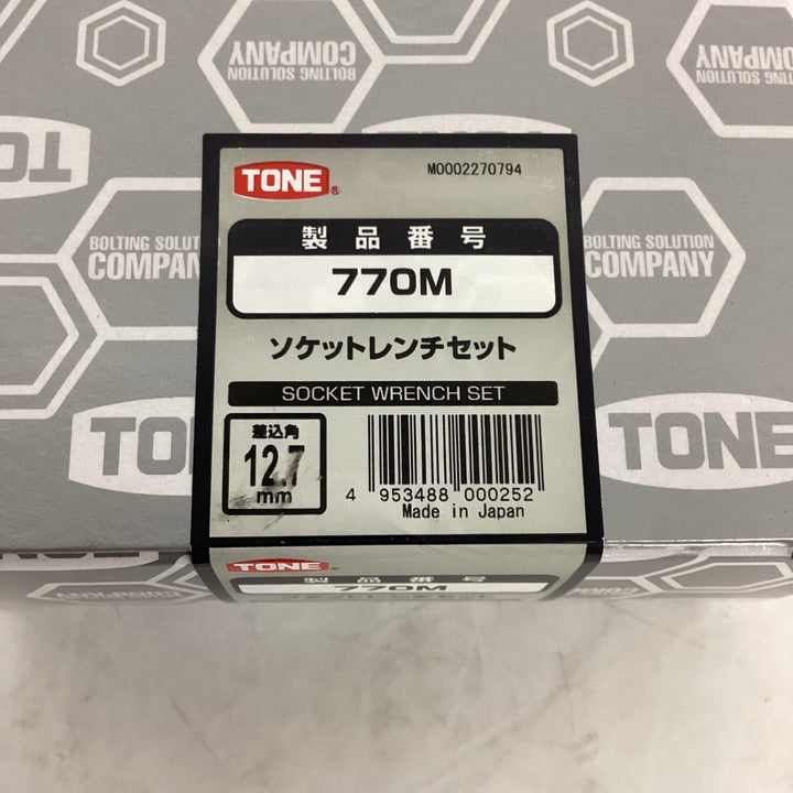 ◇トネ(TONE) ソケットレンチセット 770M 内容16点 差込角12.7mm(1/2") シルバー【狭山】