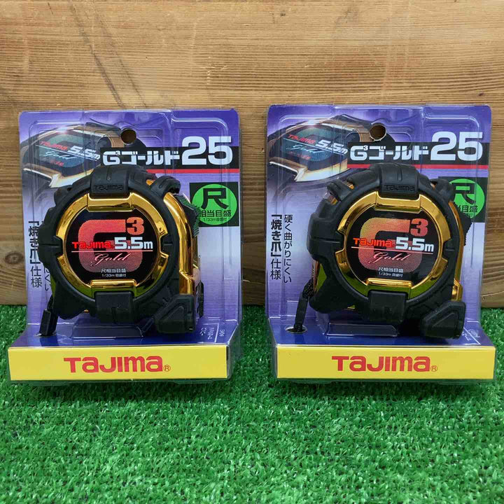 【未使用品】 タジマ/Tajima G3ゴールド ロック25尺目 G3GL25-55SBL 2個セット 【鴻巣店】