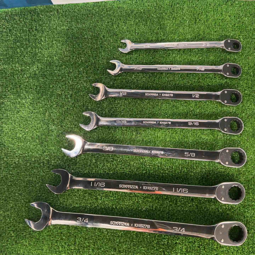 スナップオン(Snap-on) 切り替え式ラチェットコンビネーションレンチ 7本セット SOXRR12A/14A/16A/18A/20A/22A/24A【草加店】