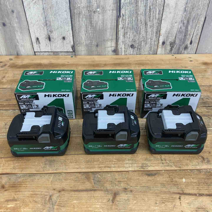 【3個セット】 ハイコーキ(HIKOKI ※旧:日立工機) リチウムイオンバッテリー 36V/2.5Ah BSL36A18X  【東大和店】