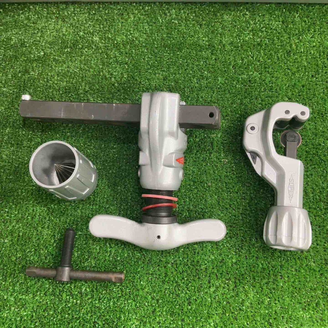 スーパーツール SUPERTOOL  チュービングツールセット(偏芯式) フィードハンドル型 新冷媒・新規格 TS456WH【草加店】