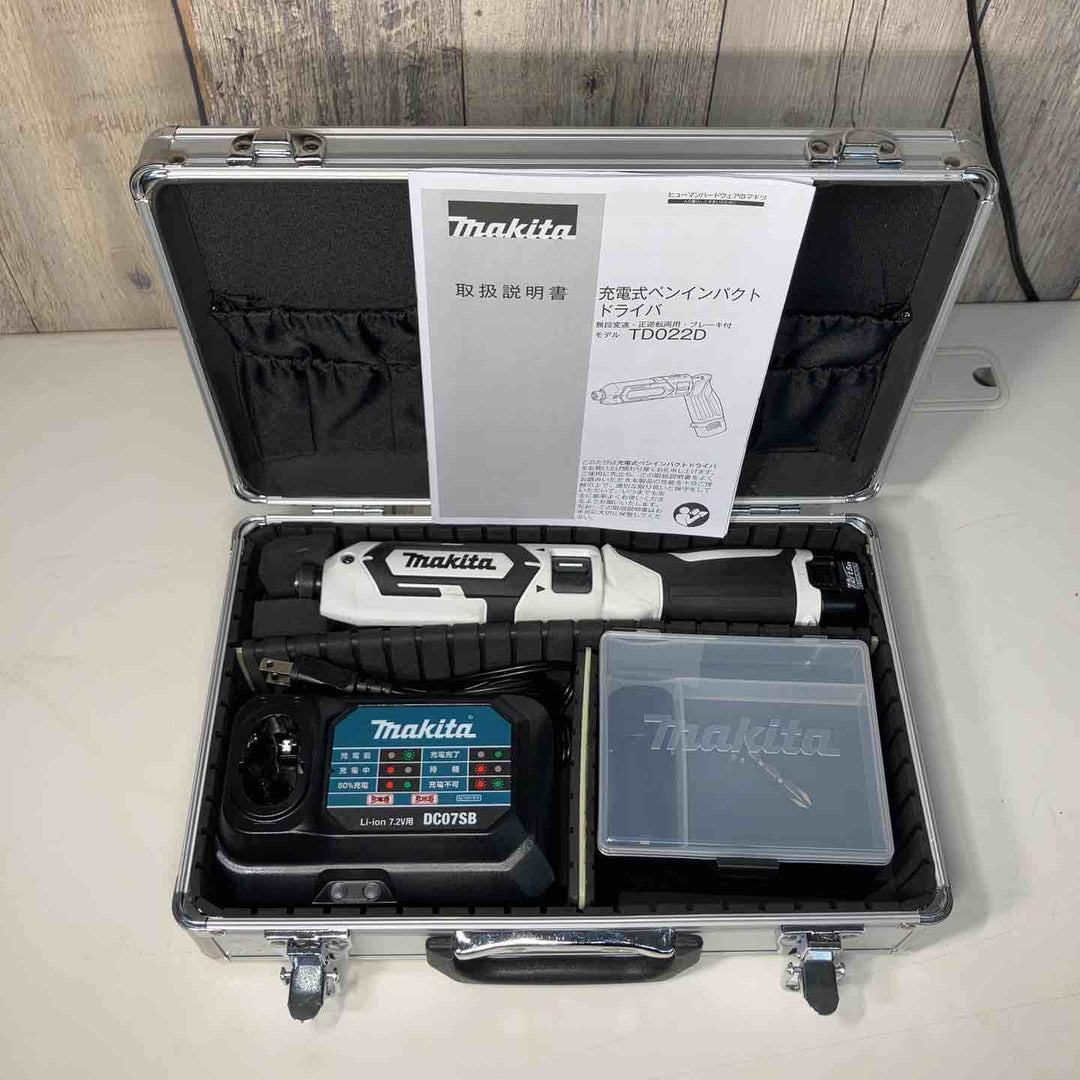 ★マキタ(makita)10.8Vコードレスペンインパクトドライバー TD022DSHXW 純正バッテリ2個付【戸田店】