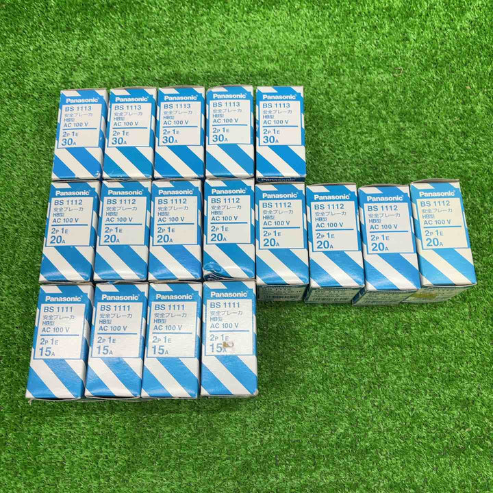 パナソニック 安全ブレーカー 2P1E 17箱セット BS1111(15A)、BS1112(20A)、BS1113(30A)【電材館越谷店】